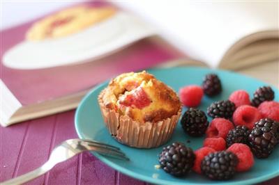 Frambuesa avena taza pastel