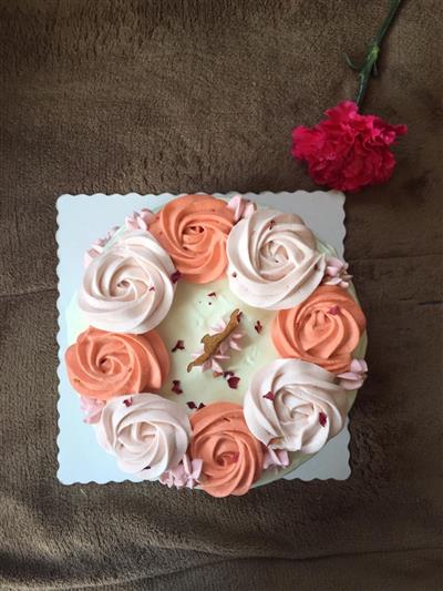 Strawberry cream birthday cake