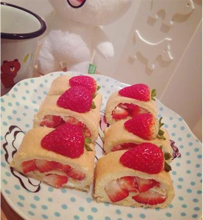 Strawberry Swiss roll