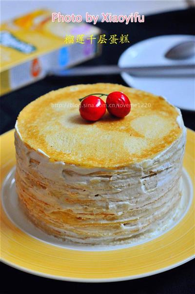 Thousand layers of durian cake