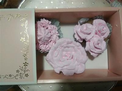 Flower cup cake