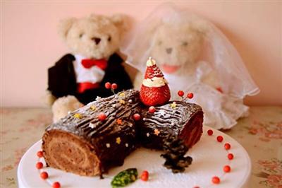 Tarta de madera de Navidad