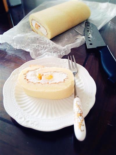 Mango crema torta rollo