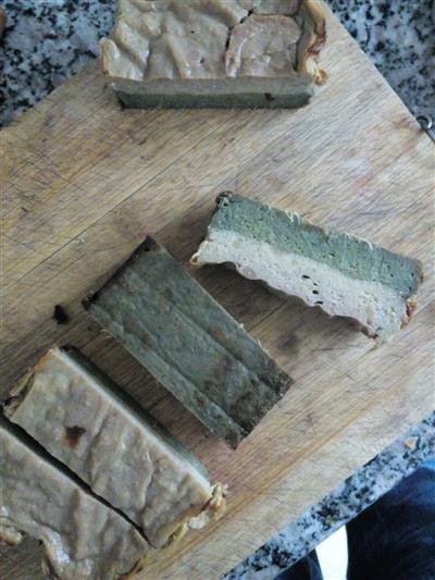 Sweet two-tone tofu and potato brownie