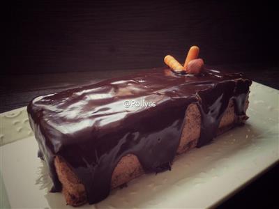 Baked banana chocolate cake