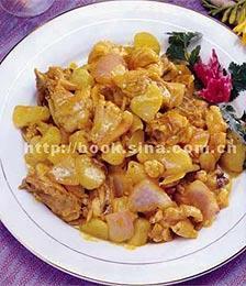 Curry and potato chicken