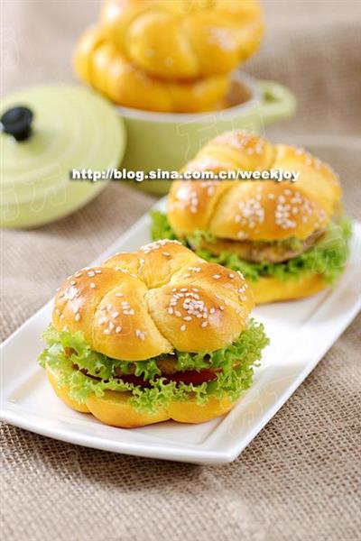 Flowered hamburgers